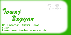 tomaj magyar business card